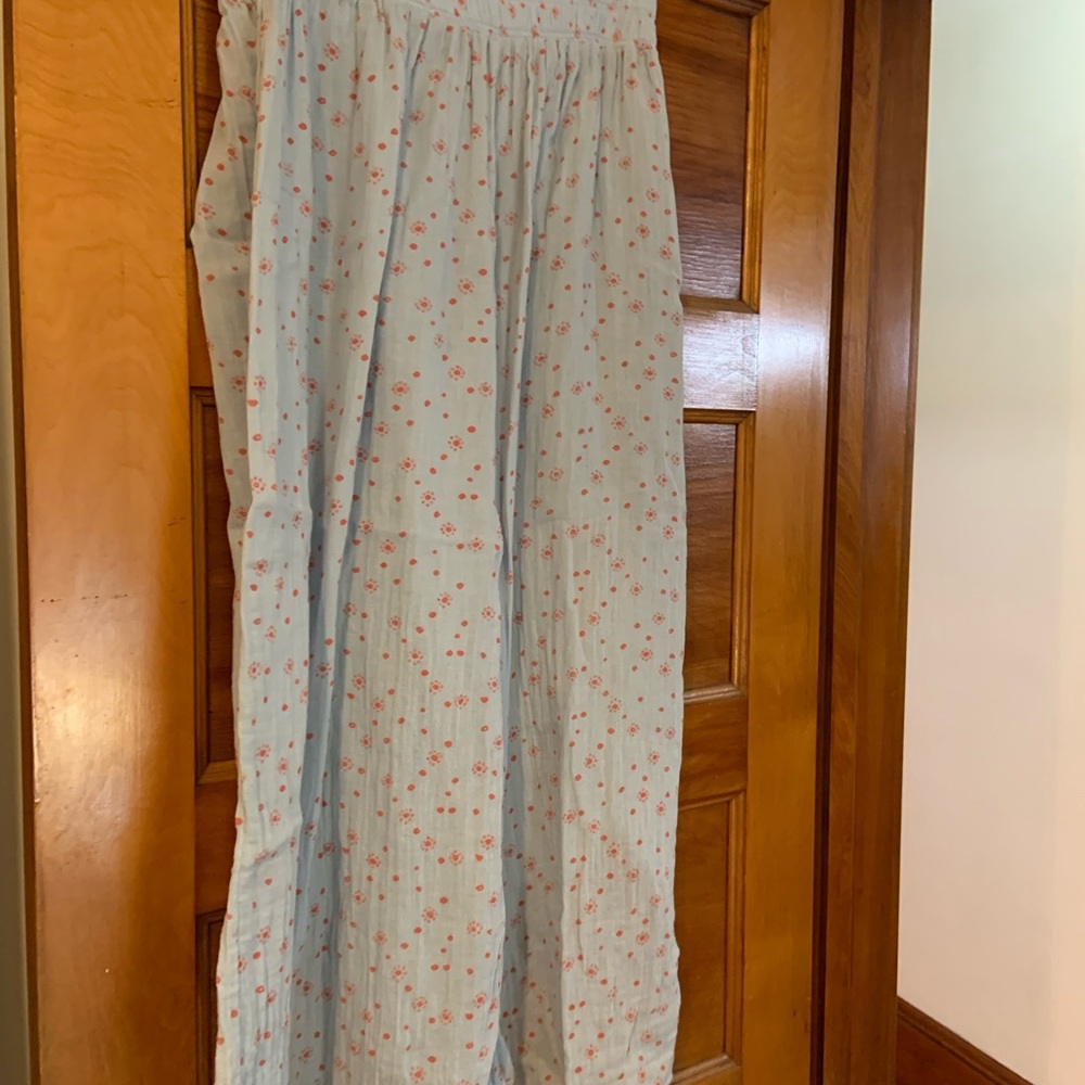 Urban Outfitters Light Blue Floral Gauze Pants